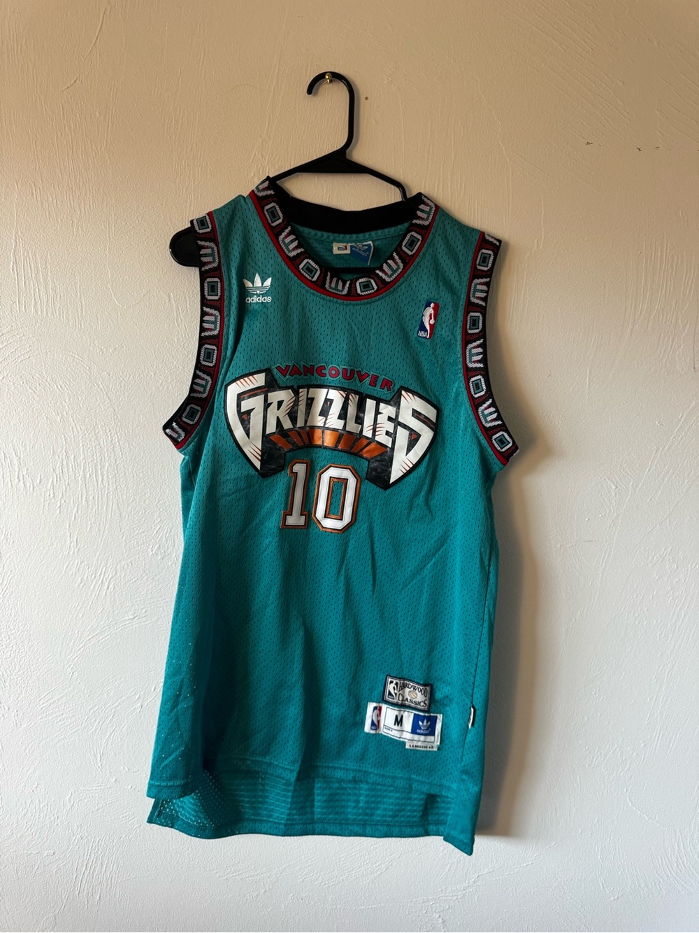 adidas Vancouver Grizzlies #10 Mike Bibby Teal Basketball Jersey